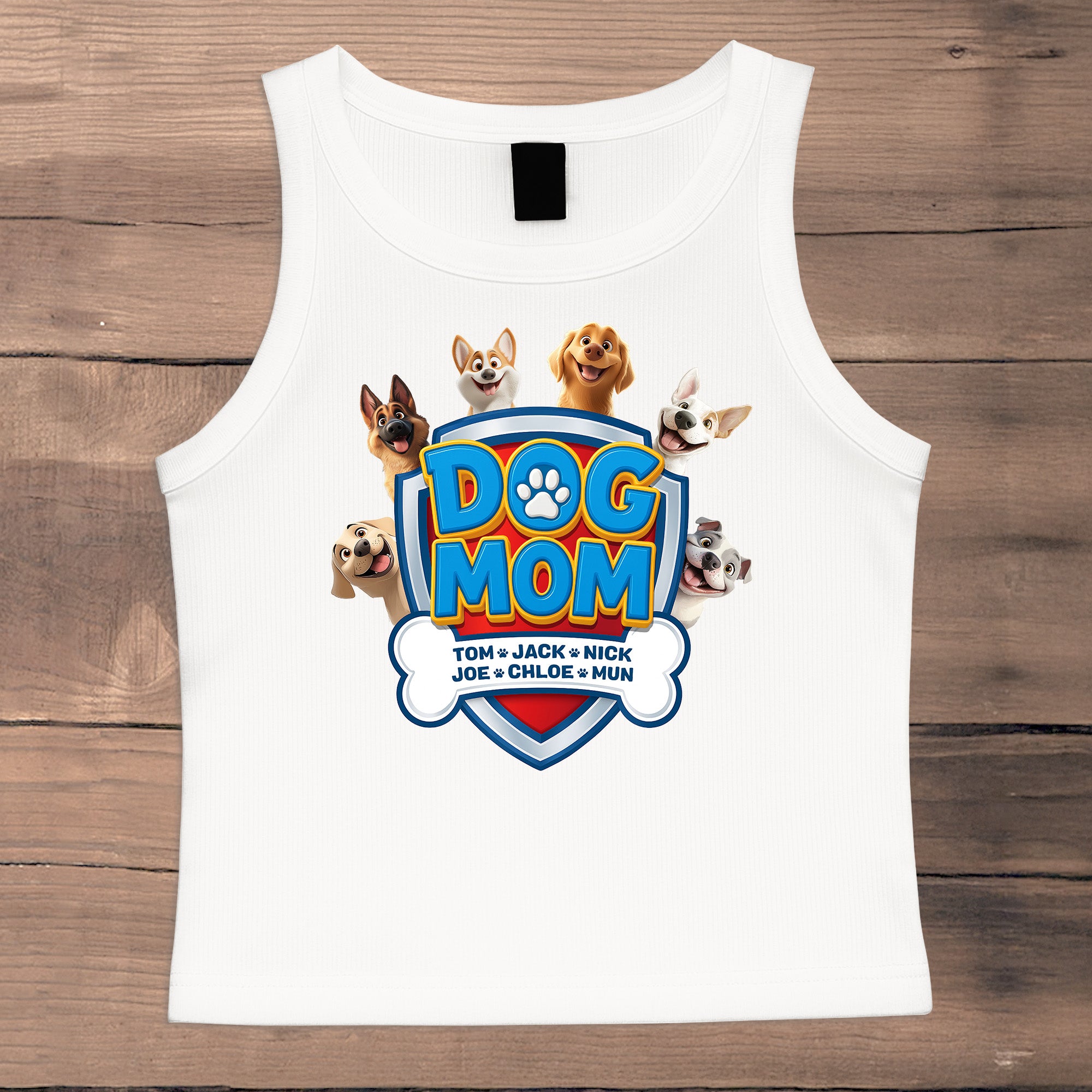 Dog Mom Custom Dog Lover Gift - Custom Crop Tank Top