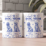 Dog Mom Custom Gift Chinoiserie Toile De Jouy Style - Personalized Mug