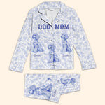 Dog Mom Floral Toile De Jouy French Chinoiserie - Personalized Women's Pajamas Set