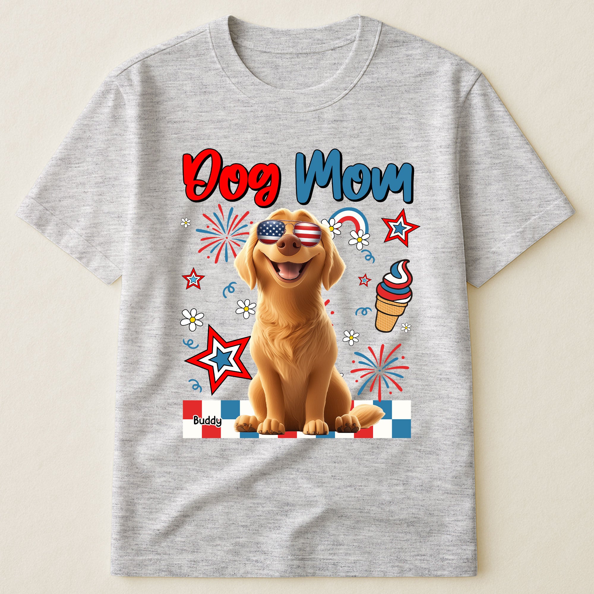 Dog Mom - Independence Day - Personalized Shirt