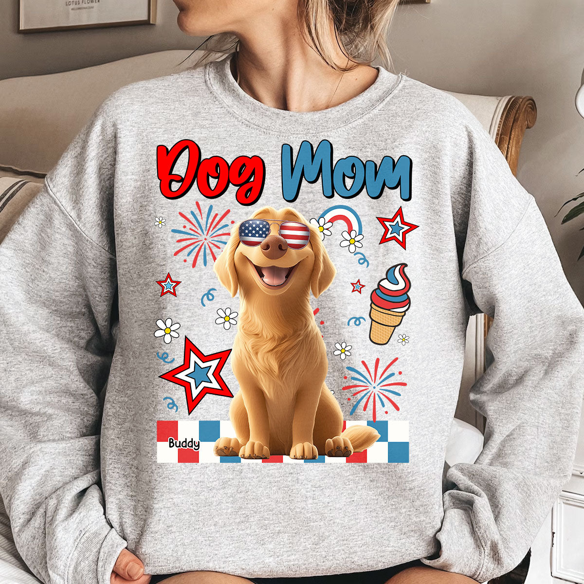 Dog Mom - Independence Day - Personalized Shirt