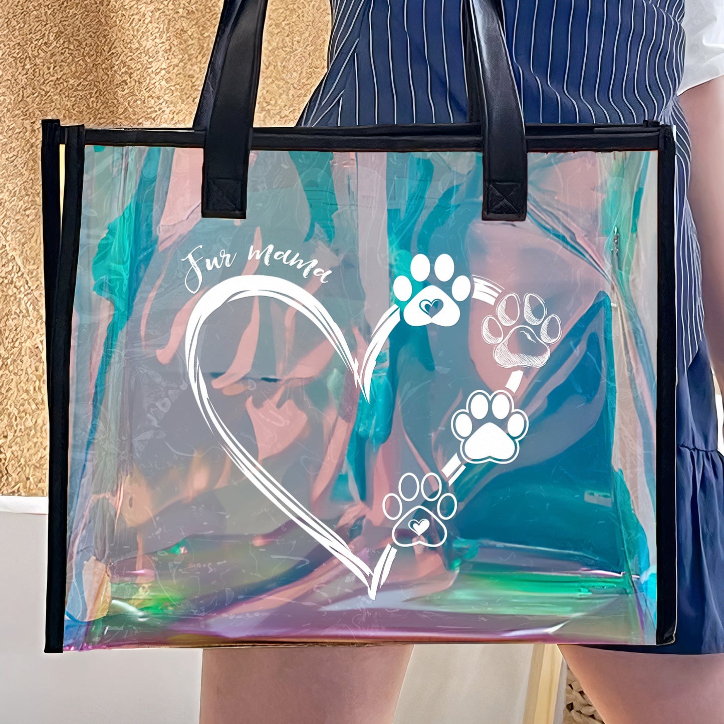 Dog Mom - Personalized Holographic Tote