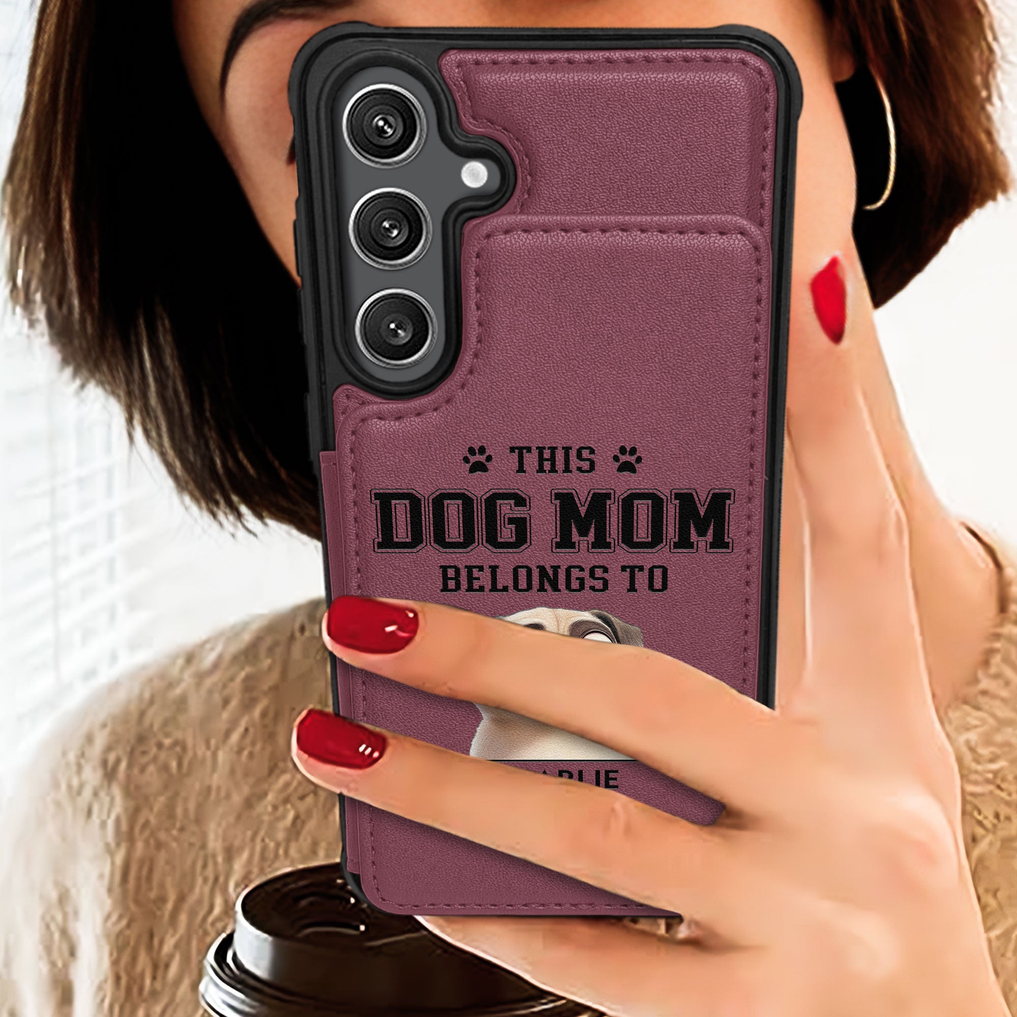 Dog Mom - Personalized Leather Flip Wallet Phone Case