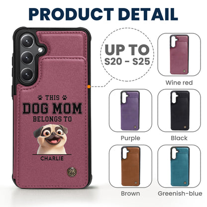 Dog Mom - Personalized Leather Flip Wallet Phone Case