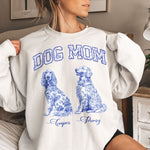 Dog Mom Toile De Jouy Chinoiserie Custom Dog Breeds - Personalized Shirt