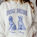 Dog Mom Toile De Jouy Chinoiserie Custom Dog Breeds - Personalized Shirt