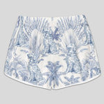 Dog Mom Toile De Jouy Summer Beach French Style - Personalized Women's Beach Shorts