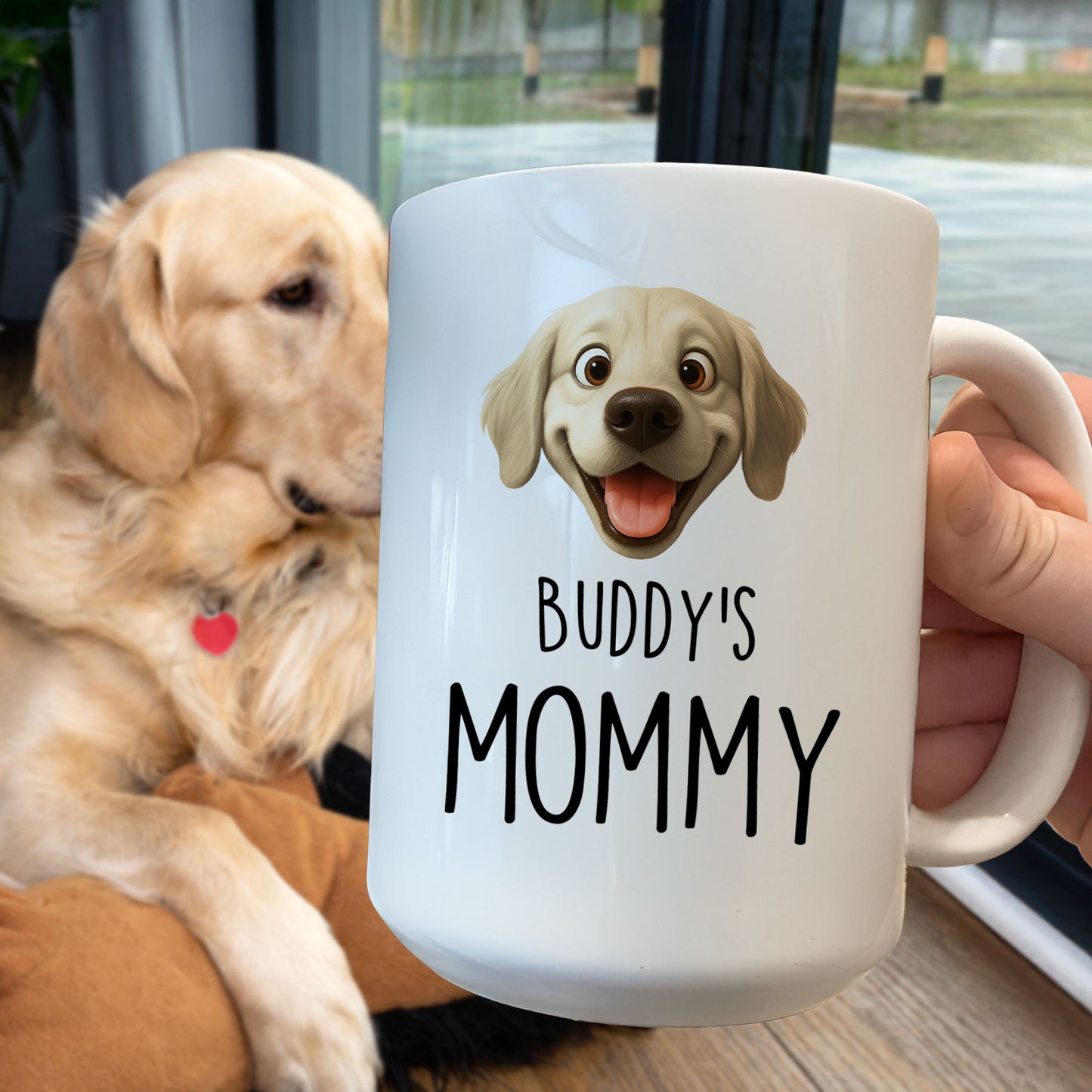 Dog Mom, Dog Dad, Dog Lovers - Custom With Dog Breeds Cute Cartoon - Personalized Mug