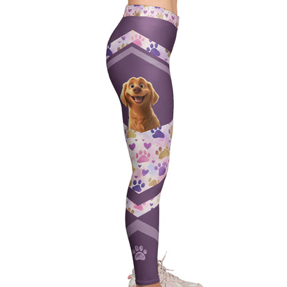 Dog Peeking - Personalized Leggings