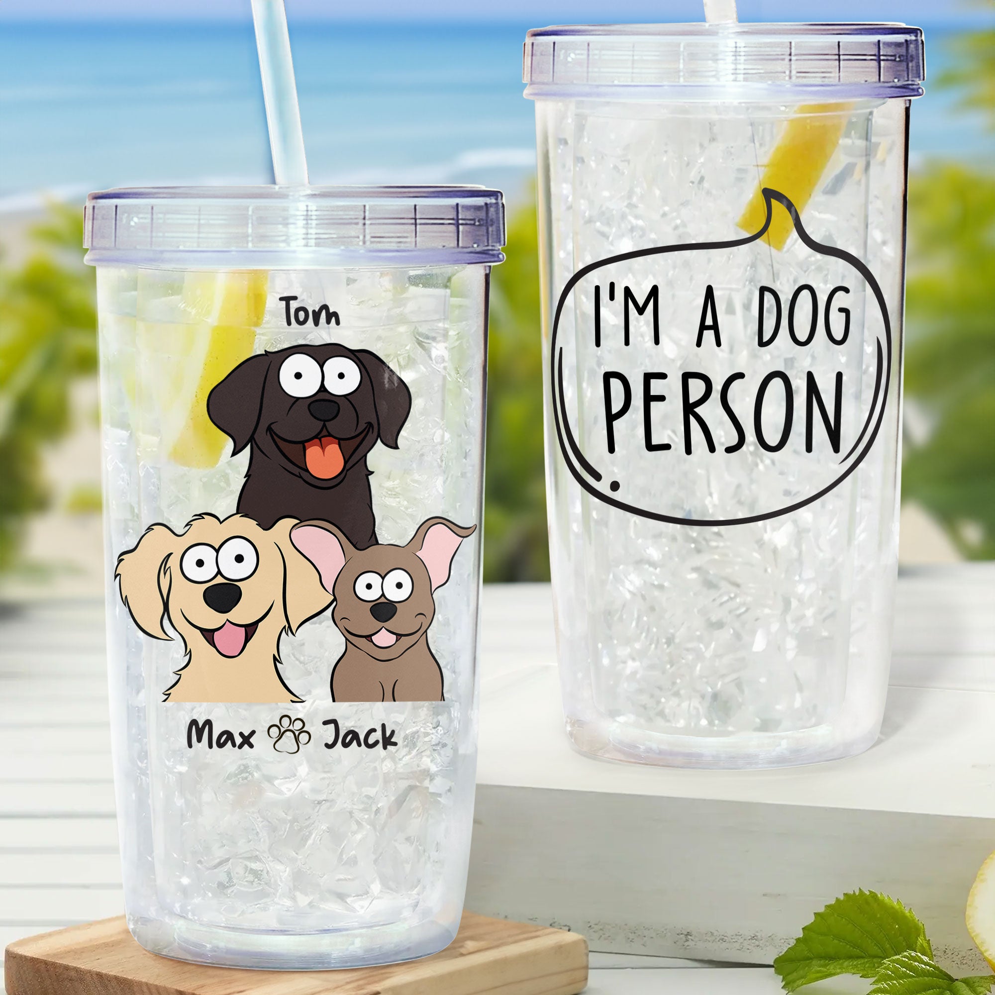 Dog Person - Personalized Acrylic Tumbler With Straw