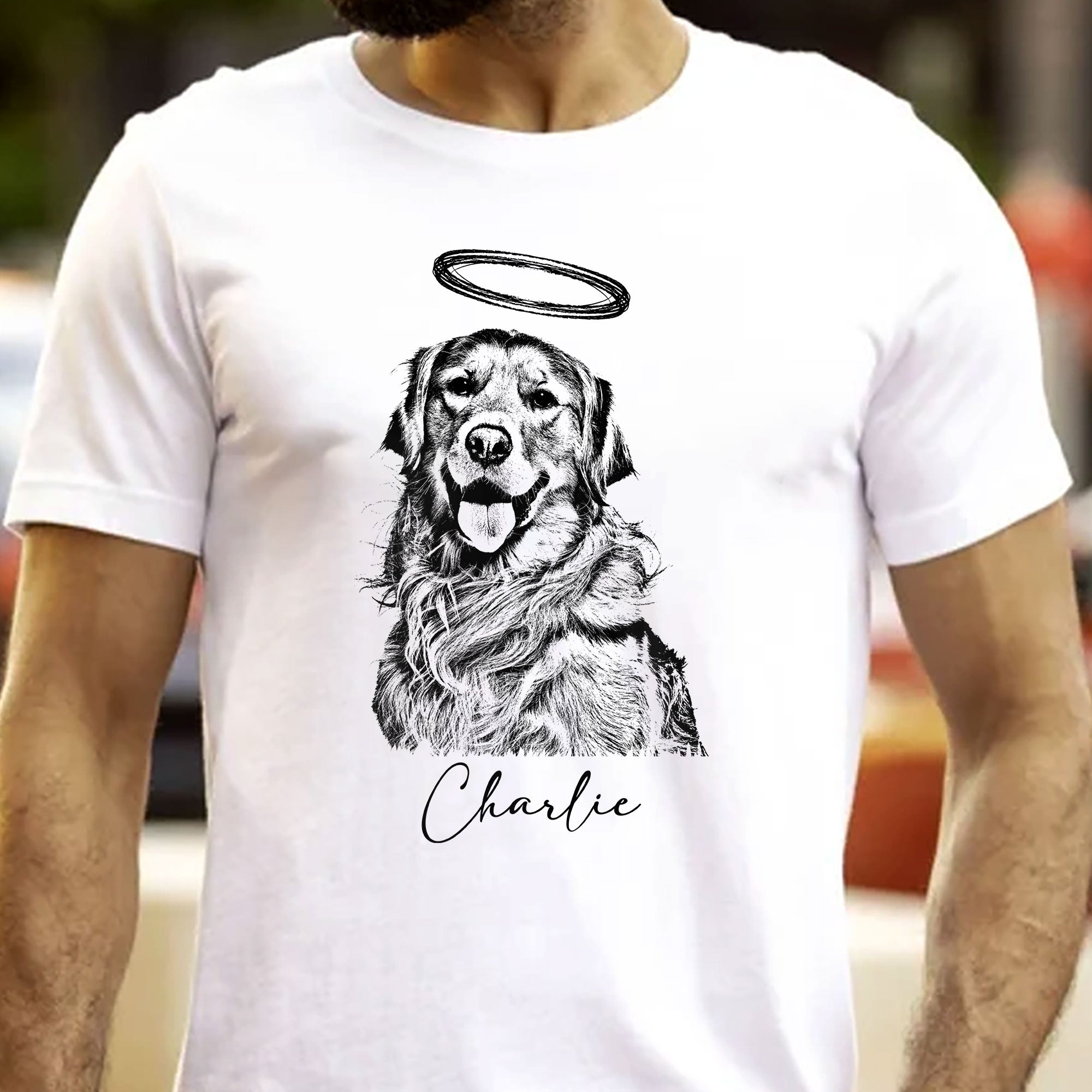Dog Photo & Name Loss Of Dog - Personalized Photo Shirt