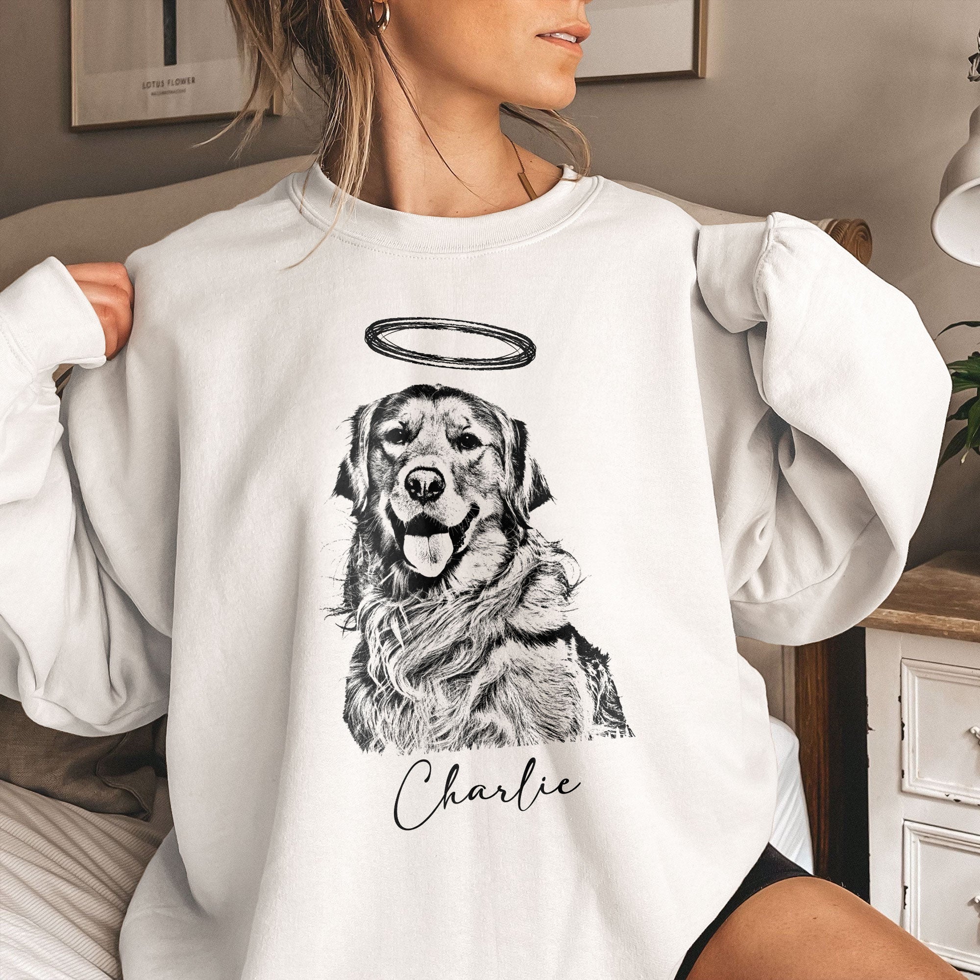 Dog Photo & Name Loss Of Dog - Personalized Photo Shirt