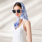 Dog Toile De Jouy Floral French Style Dog Mom Gift - Personalized Satin Scarf