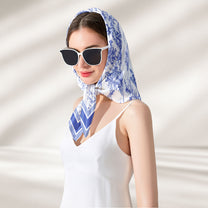 Dog Toile De Jouy Floral French Style Dog Mom Gift - Personalized Satin Scarf