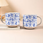Dog Toile De Jouy French Style Custom Breeds - Personalized Pottery Mug