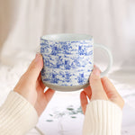 Dog Toile De Jouy French Style Custom Breeds - Personalized Pottery Mug