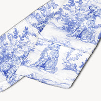 Dog Lover Custom Gift - Toile De Jouy Style - Personalized Fleece Scarf