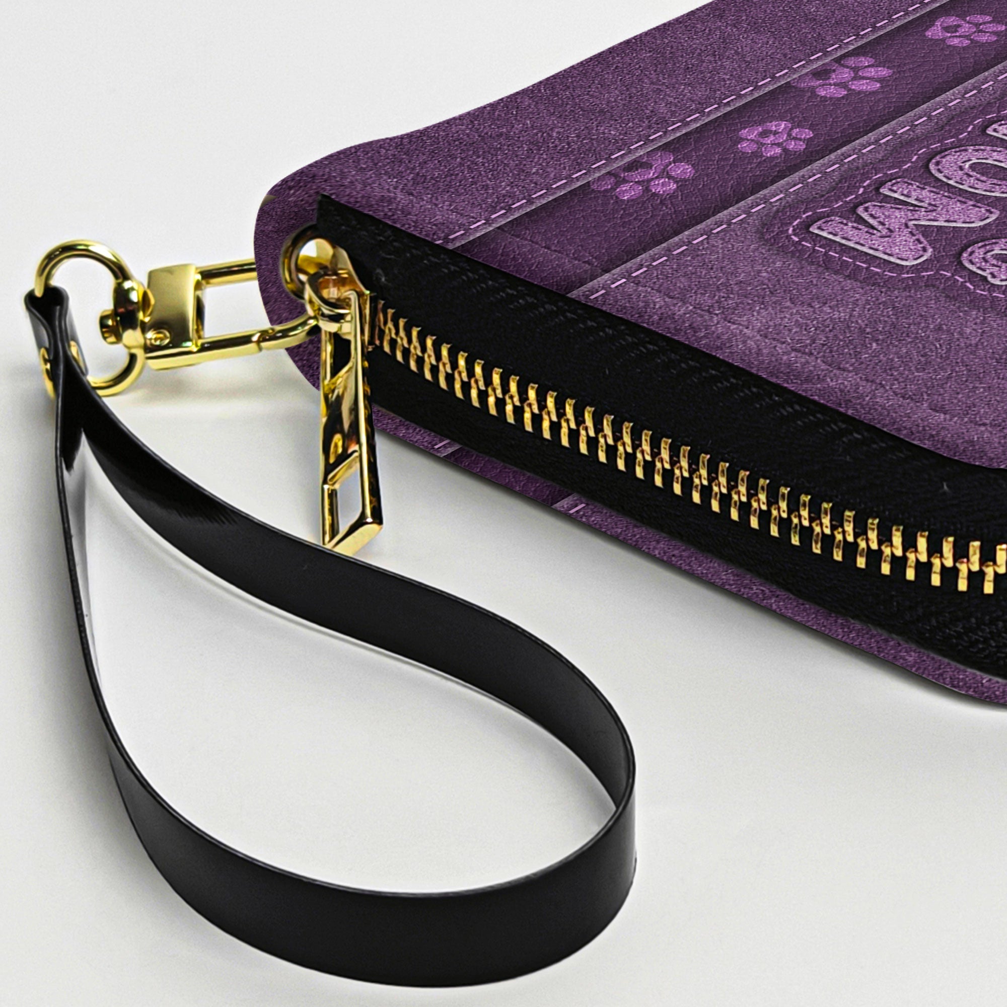 Dog Mom - Personalized Leather Long Wallet