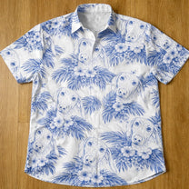 Dog-Lovers-Toile-De-Jouy-Style-Custom-Photo-Personalized-Hawaiian-Shirt-2