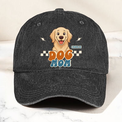 Dog Mom Dog Mama - Personalized Distressed Denim Cap