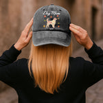 Dogaholic, Dog Mom - Personalized Distressed Denim Cap
