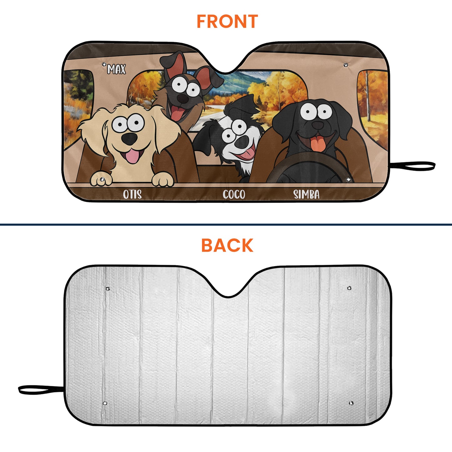 Dogs & Cats - Personalized Car Sun Shade