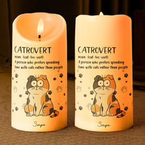 Dogtrovert Funny Definition - Personalized LED Candle