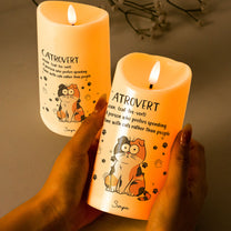 Dogtrovert Funny Definition - Personalized LED Candle