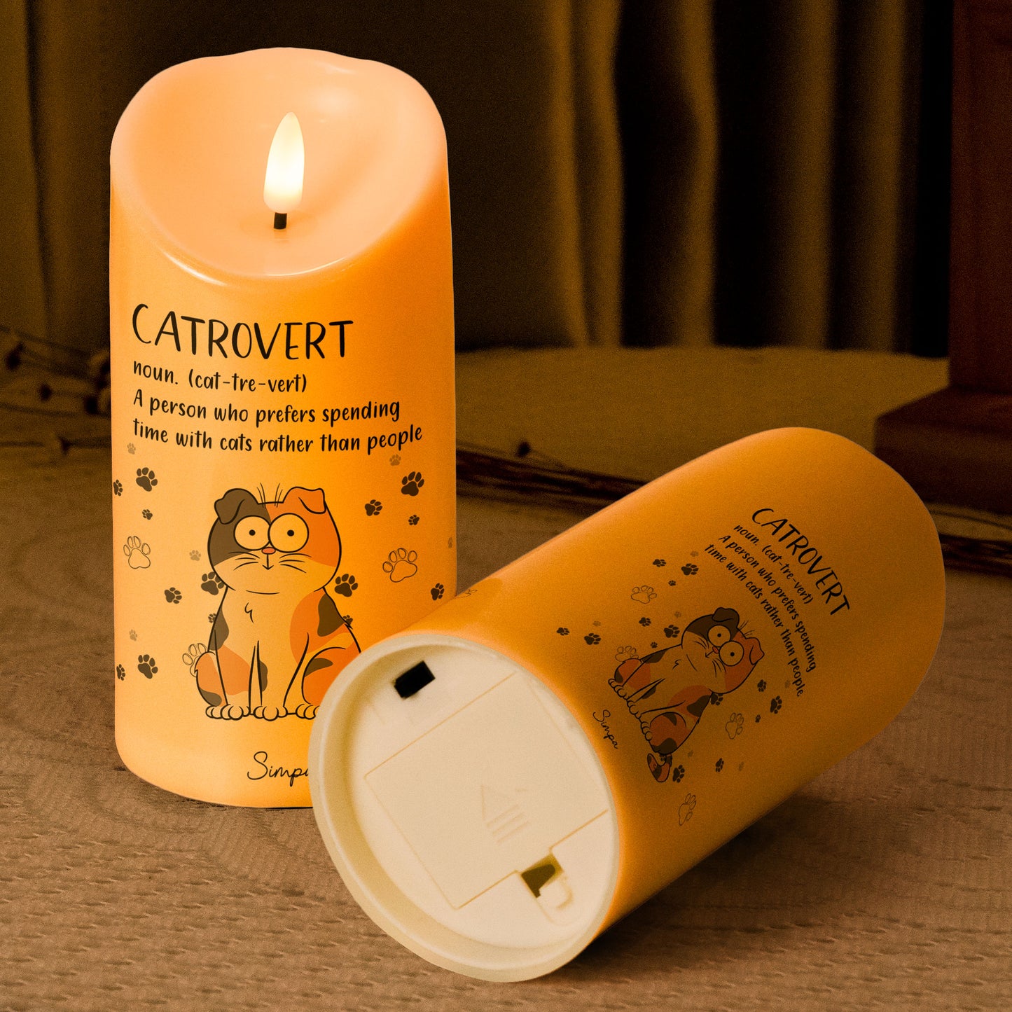 Dogtrovert Funny Definition - Personalized LED Candle