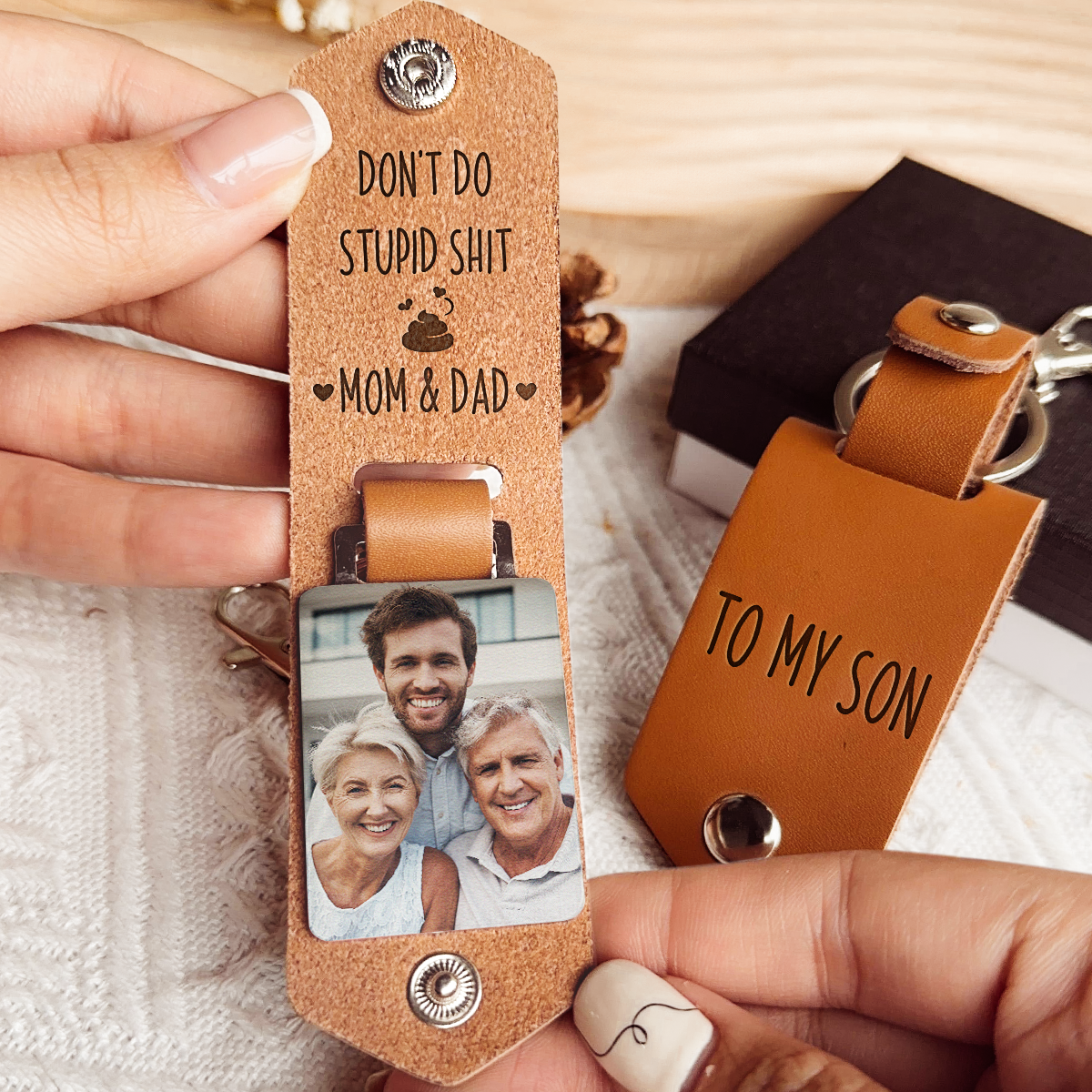 Don't Do Stupid Sht Keychain Gift for Son Daughter Back to School