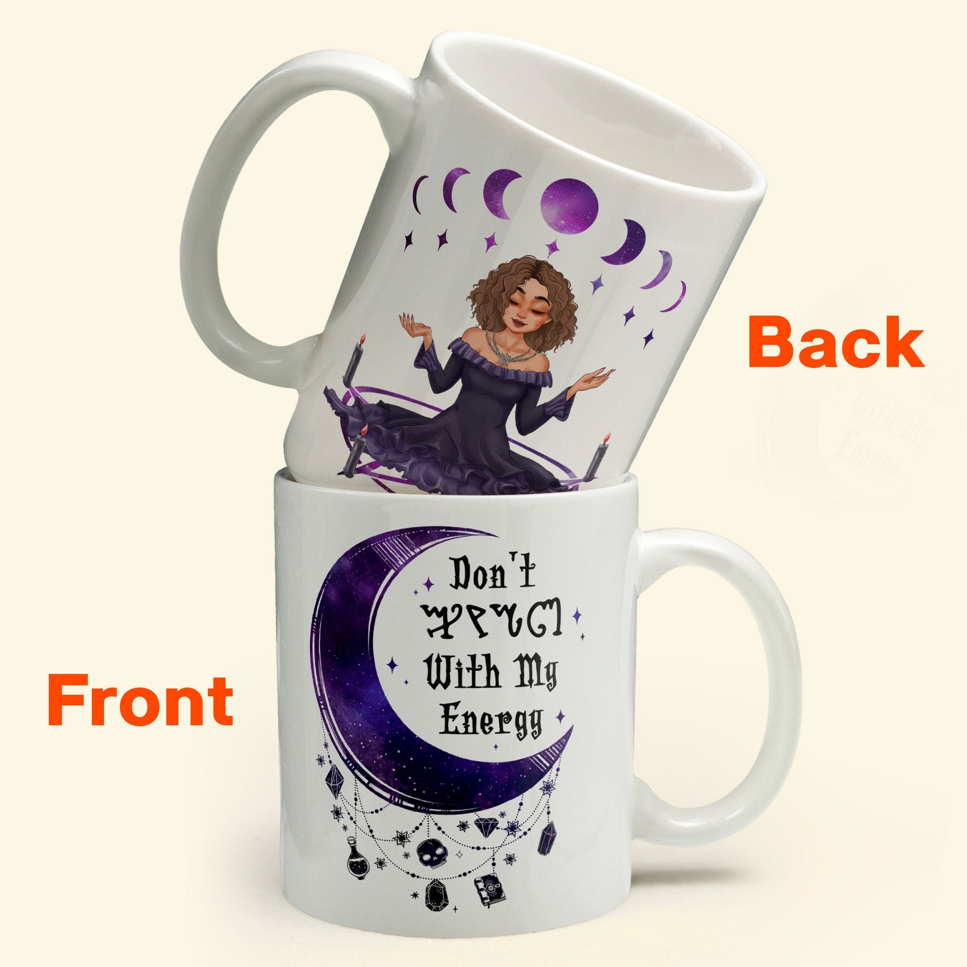 Purrfect Brew and Witches Brew Double Insulated Ceramic Travel Mugs