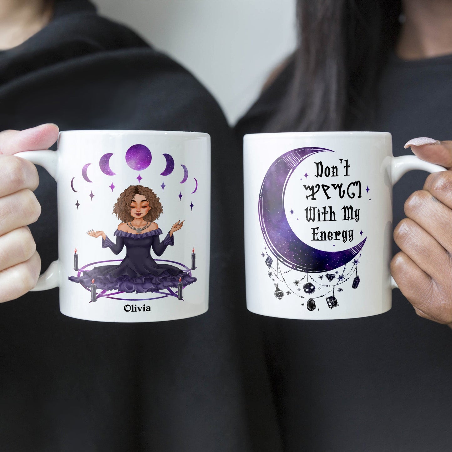 Don't Fu*k With My Energy Moon Witchy - Personalized Mug