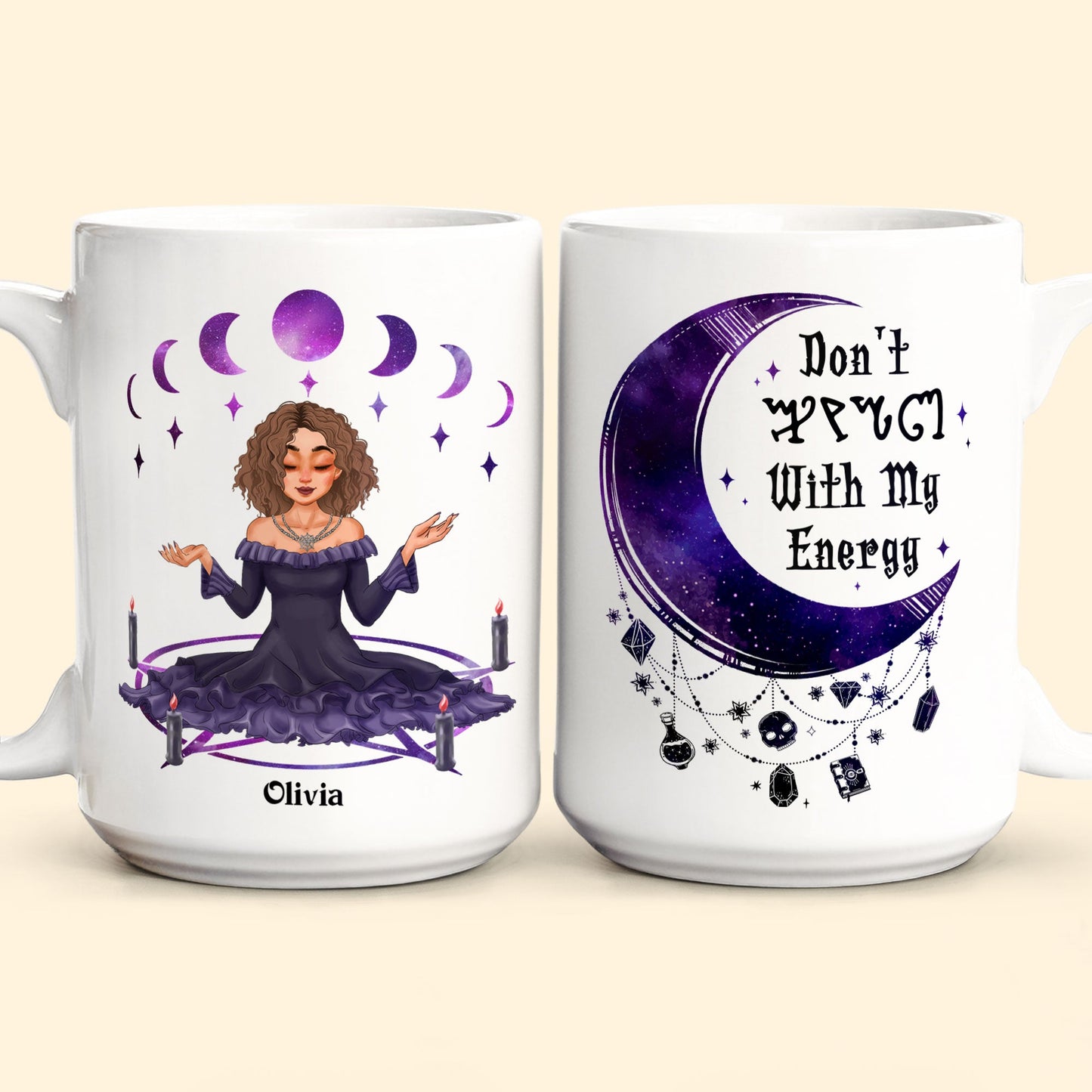 Don't Fu*k With My Energy Moon Witchy - Personalized Mug