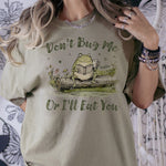 Don't Bug Me Or I'll Eat You Cute Frog - Personalized Comfort Tee