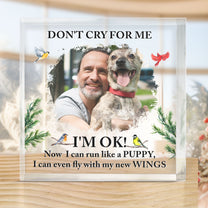 Don't Cry For Me - Personalized Acrylic Photo Plaque