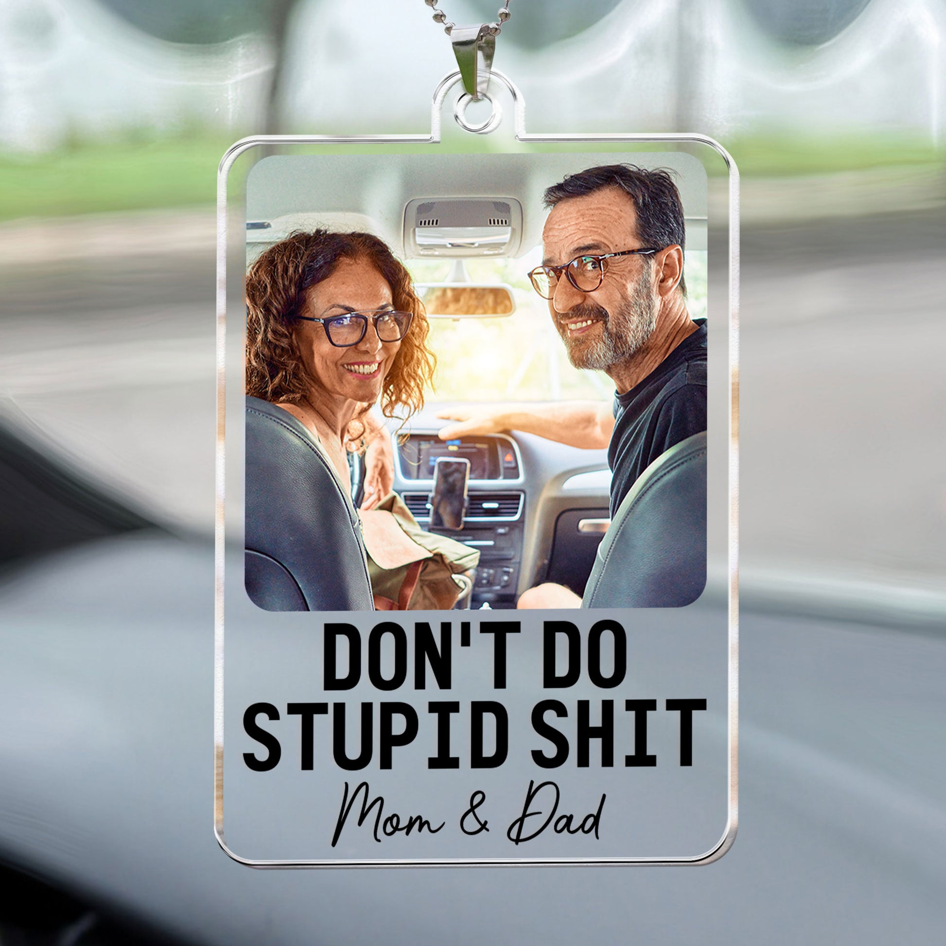 Don't Do Stupid Shit - Personalized Car Photo Ornament – Macorner
