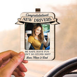 Don't Do Stupid Shit - Personalized Wooden Photo Car Visor Clip