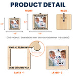 Don't Do Stupid Shit! - Personalized Wooden Photo Car Visor Clip
