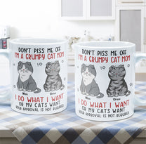 Don't Piss Me Off I'm A Grumpy Cat Mom/ Cat Dad - Personalized Mug