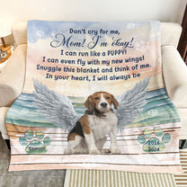 Don't Cry For My Pet Loss - Personalized Photo Blanket