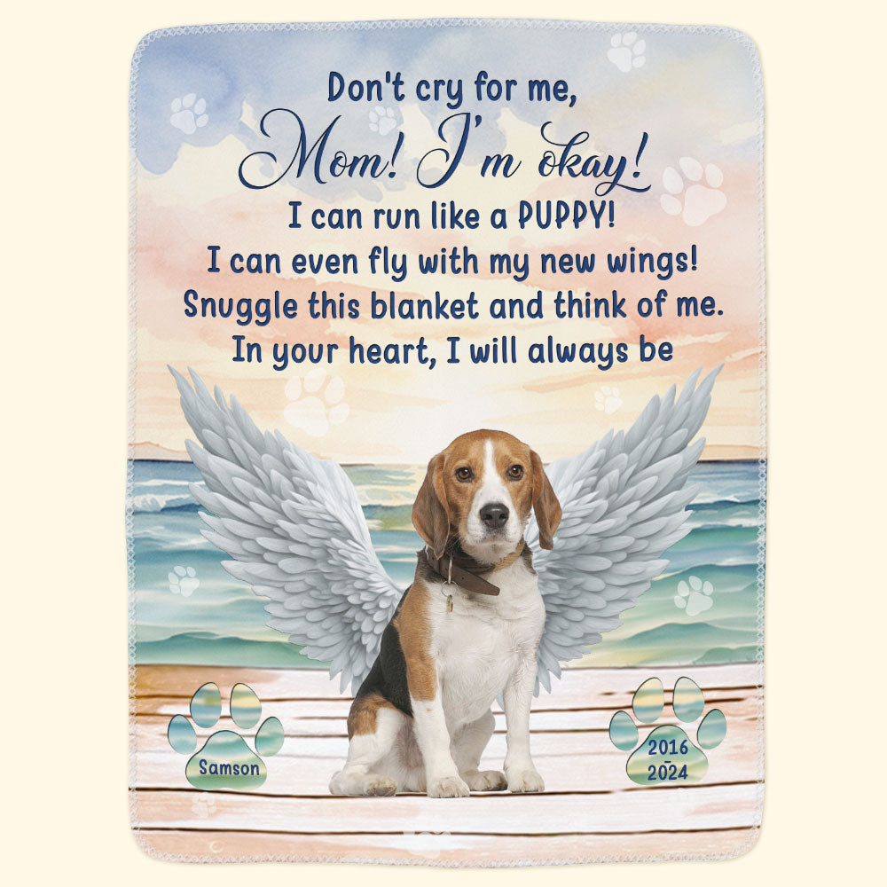 Don't Cry For My Pet Loss - Personalized Photo Blanket