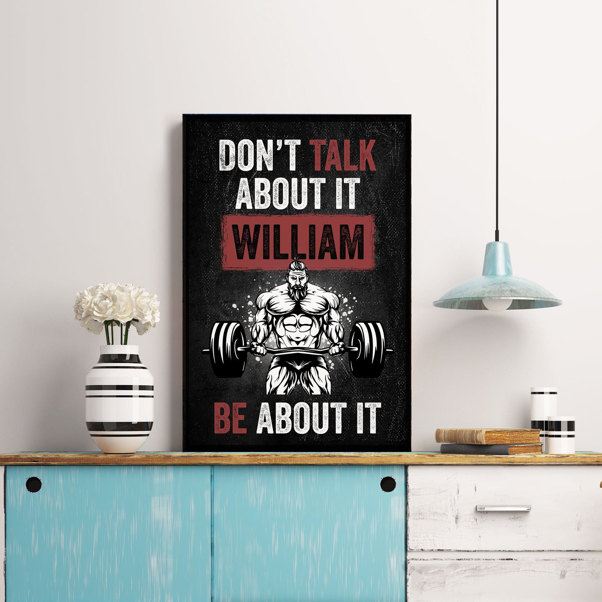 Don't Talk About It, Be About It - Personalized Poster/Canvas - Gift For Gymers, Fitness Lovers