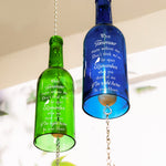 Don't Think We're Apart Memorial Gift - Personalized Photo Wine Bottle Wind Chime