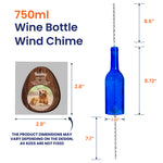 Don't Think We're Apart Memorial Gift - Personalized Photo Wine Bottle Wind Chime