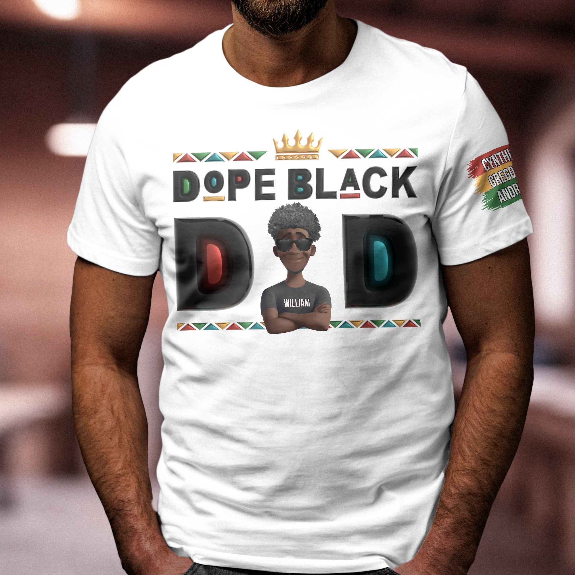 Dope Black Dad - Personalized Shirt