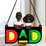 Dope Black Dad - Personalized Window Hanging Suncatcher Ornament