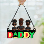 Dope Black Dad - Personalized Window Hanging Suncatcher Ornament