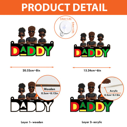 Dope Black Dad - Personalized Window Hanging Suncatcher Ornament
