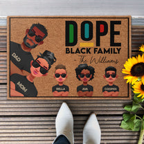 Dope Black Family - Personalized Doormat