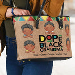 Dope Black Grandma- Personalized Leather Tote Bag